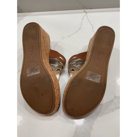 Sam Edelman Brown Cork Wedge Sandal Size 7.5 - Picture 6 of 7